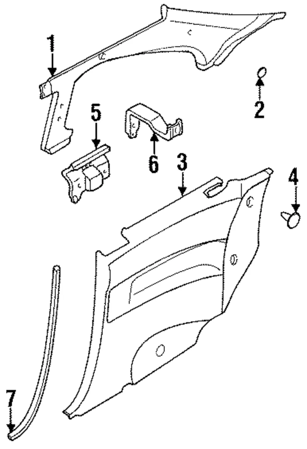 Lower Quarter Trim Clip - Nissan (01553-06091)