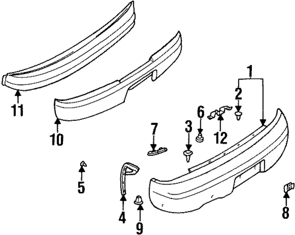 Bumper Cover Clip - Nissan (01553-07861)