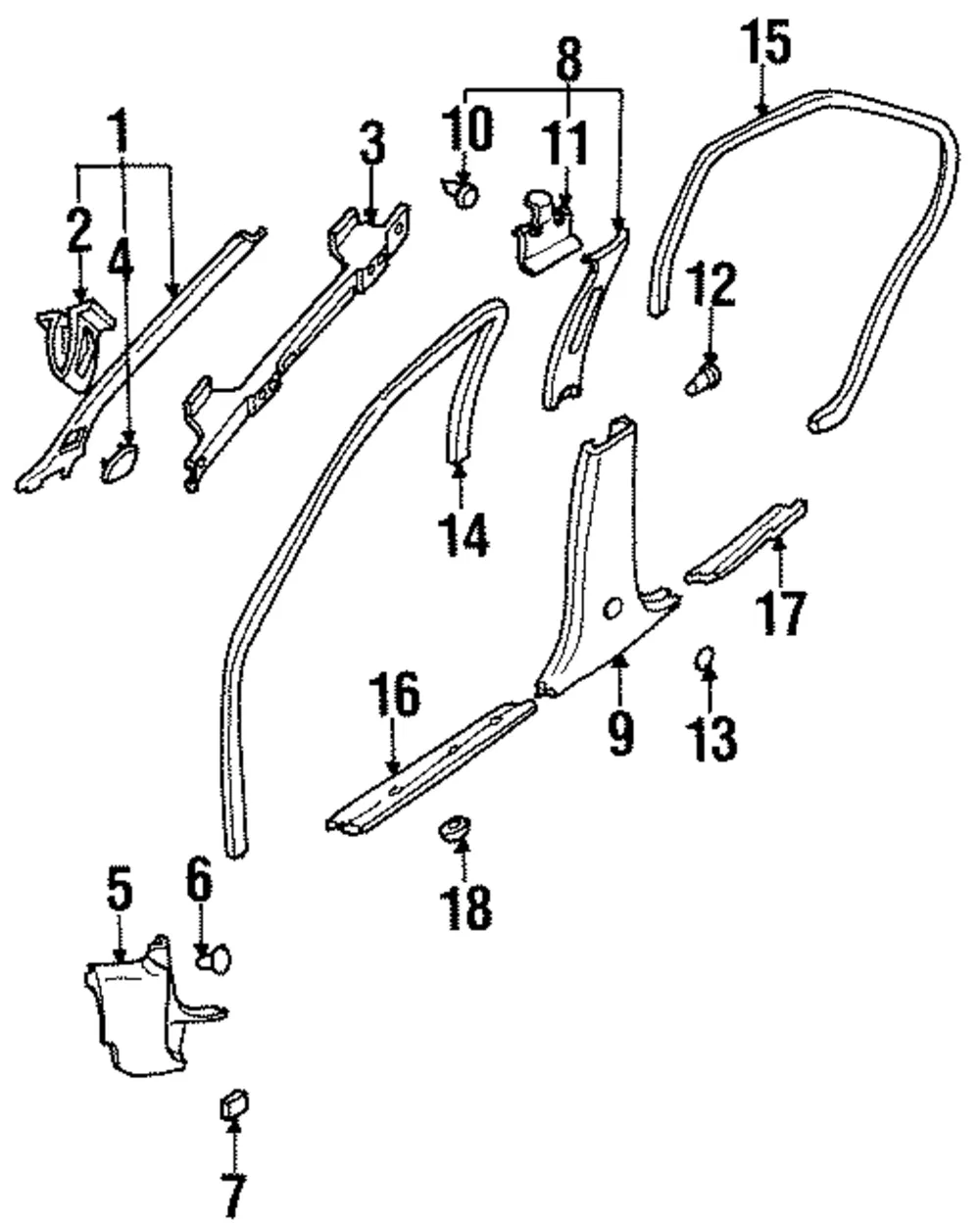 Center Pillar Trim Clip - Nissan (02809-19300)
