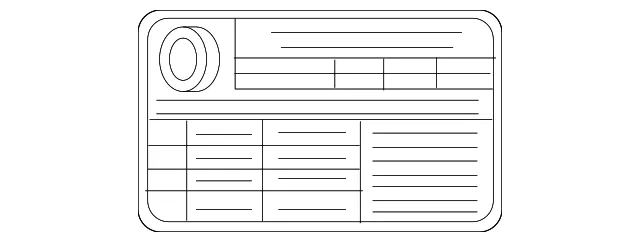 Tire Press Label - Kia (05203-1D530)