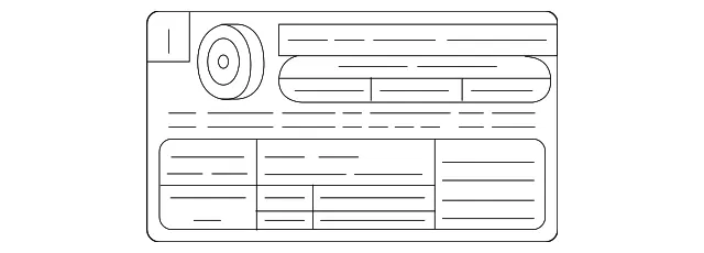 Tire Info Label - Kia (05203-3F100)