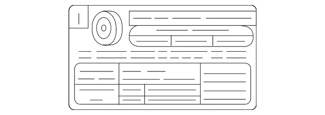 Tire Info Label - Kia (05203-3F930)