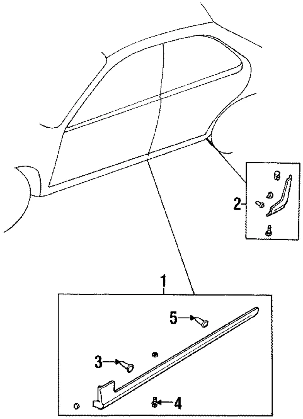 Rocker Molding Screw - Nissan (08540-61608)