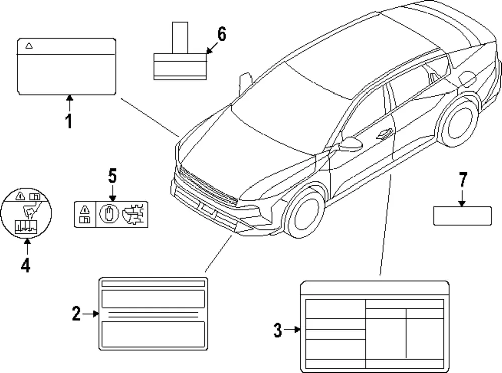 Spare Tire Label - Kia (09127-2C001)