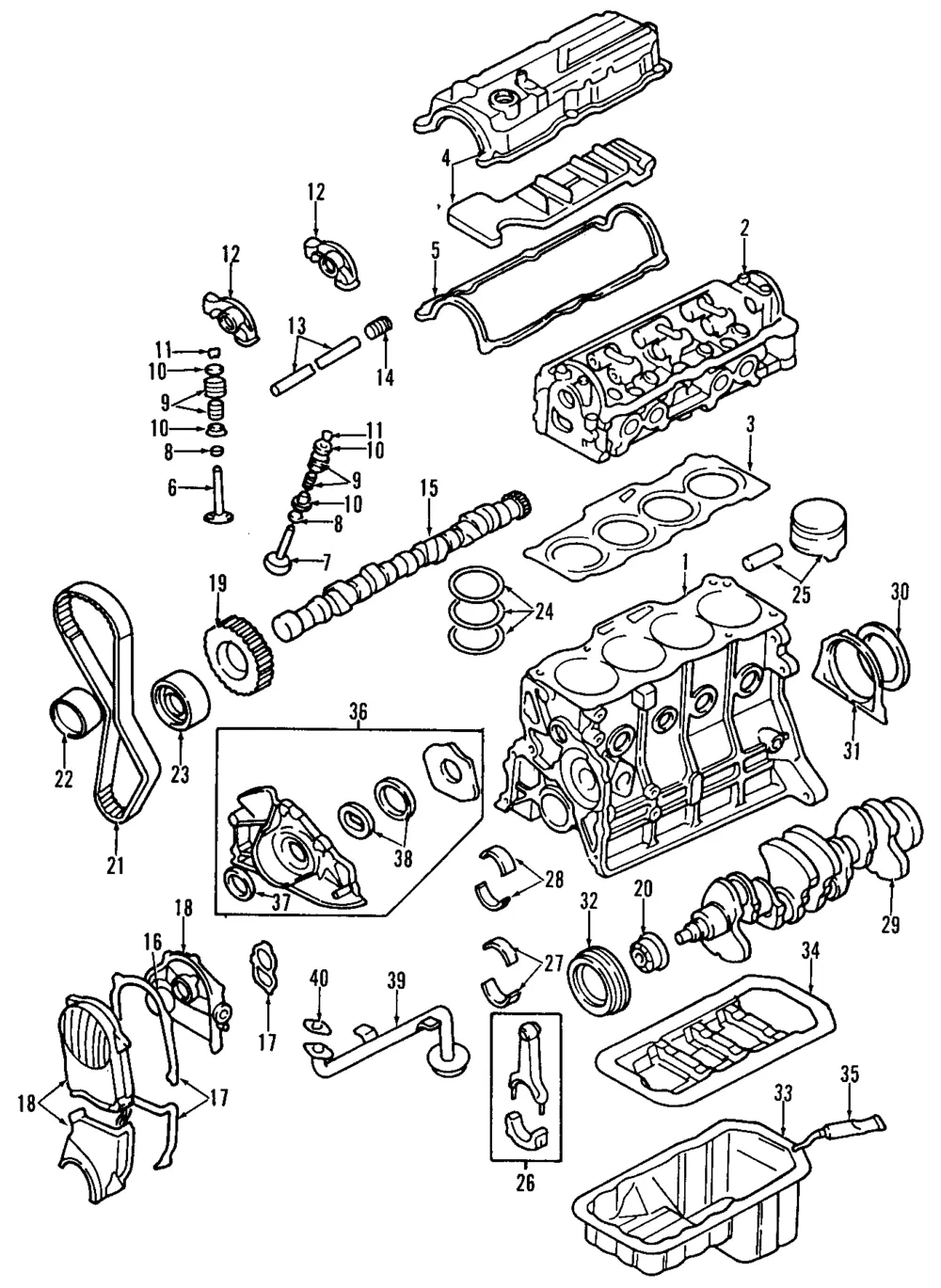 Rocker Shaft - Kia (0F801-12161B)