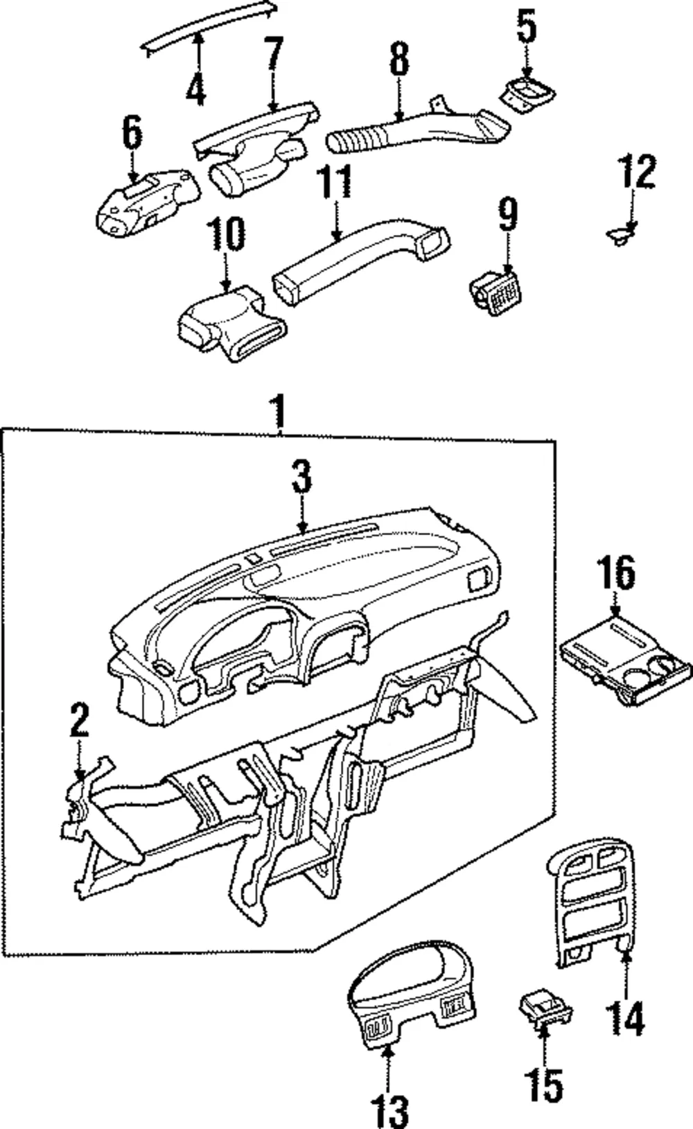 Defroster Grille - Kia (0K013-60782D96)