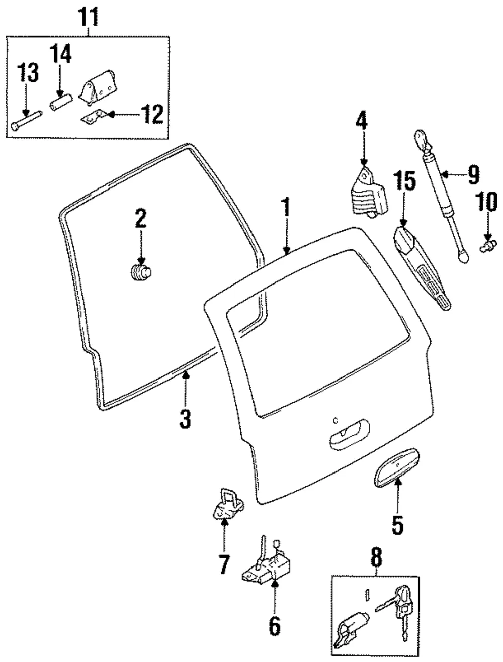 Hinge Assembly Pin - Kia (0K018-62215)