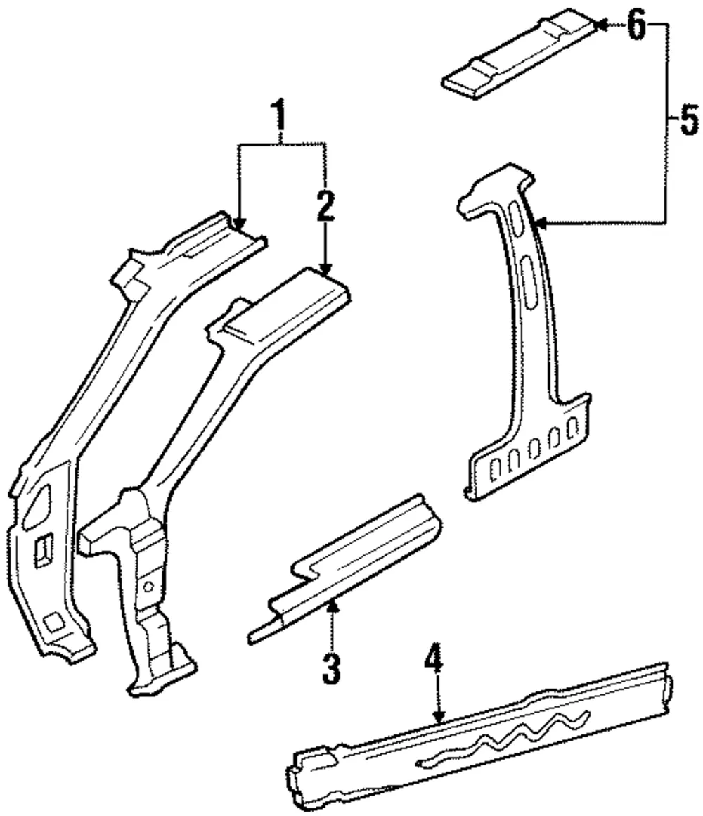 Center Pillar - Driver's Side (LH) - Kia (0K018-71330)