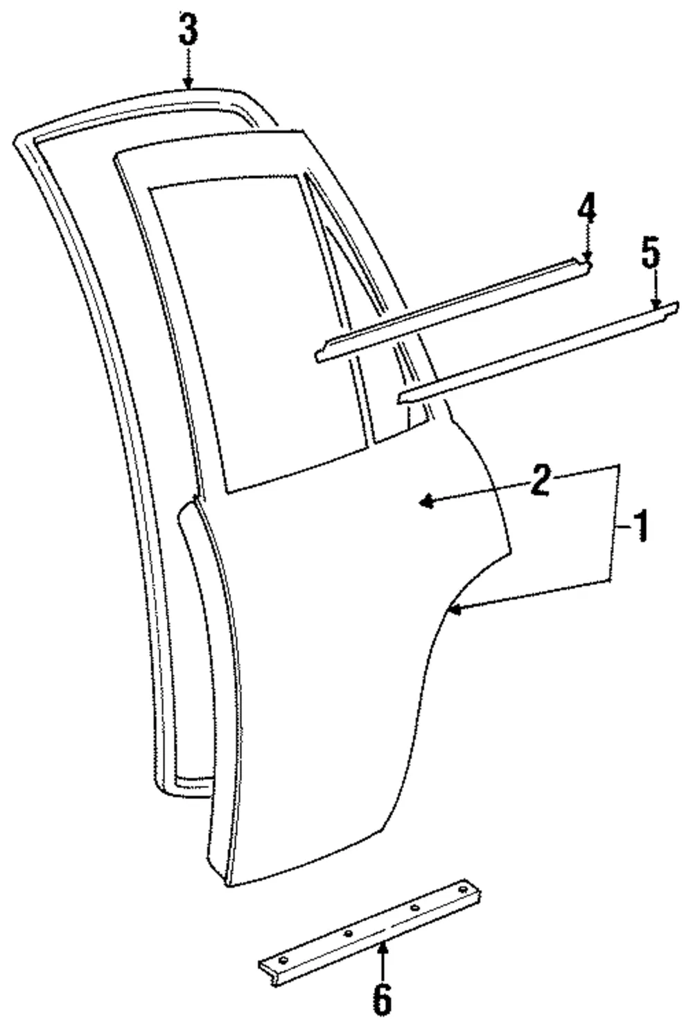 Door Shell - Passenger Side (RH) - Kia (0K01F-72020A)