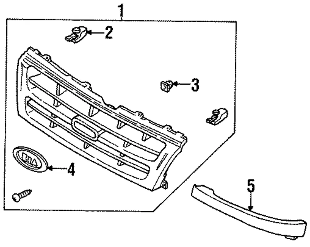 Grille Assembly - Kia (0K01G-50710AXX)