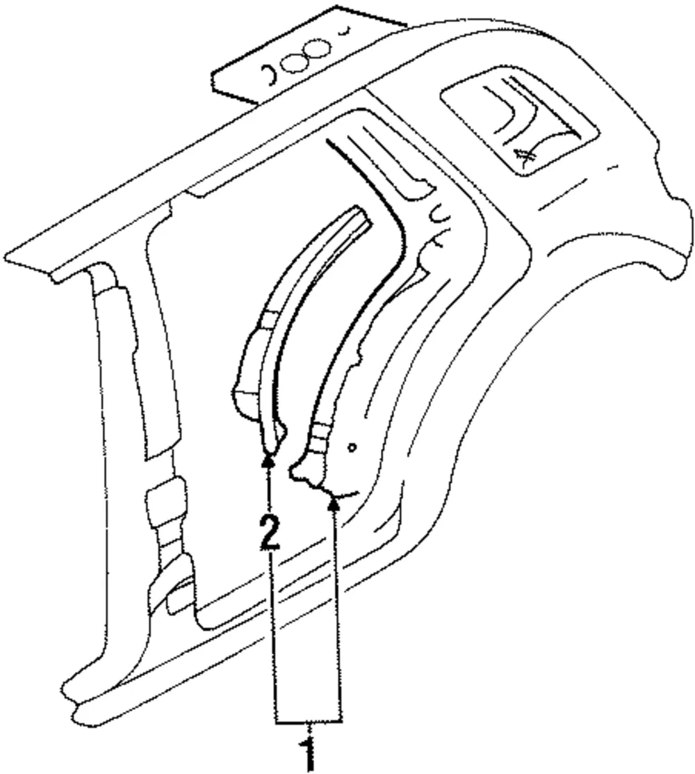 Inner Quarter Panel - Kia (0K01G-71100)