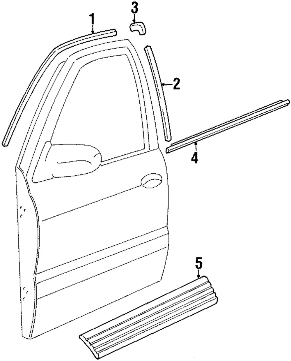 Body Side Molding - Passenger Side (RH) - Kia (0K021-50681BC3)