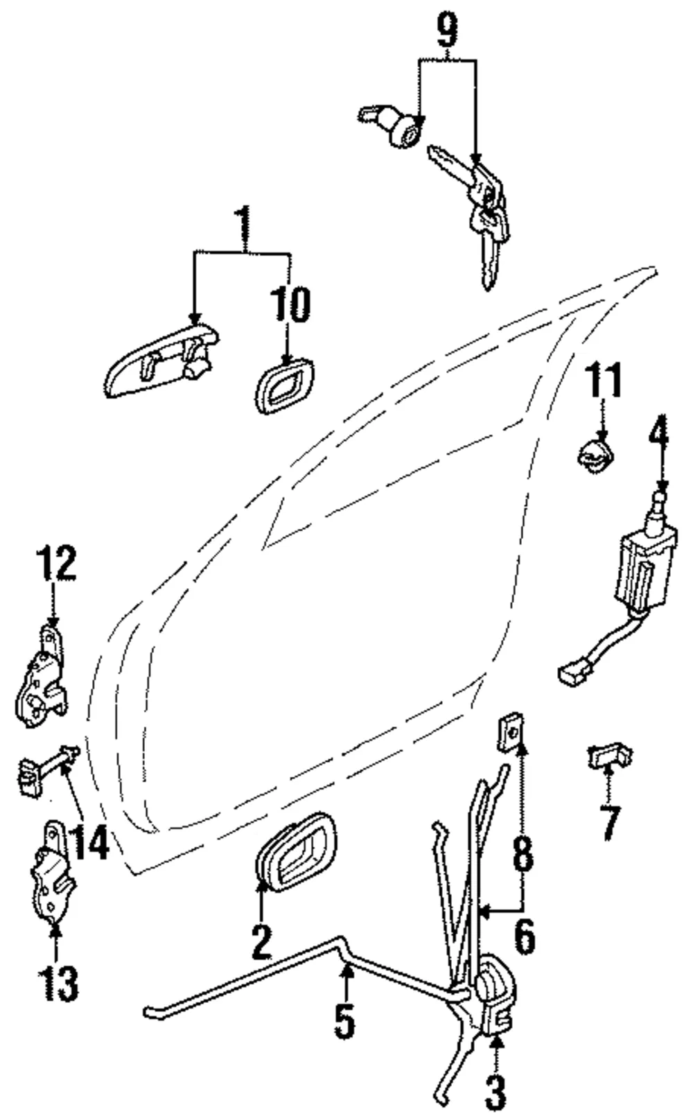 Handle, Outside - Driver's Side (LH) - Kia (0K024-59410)