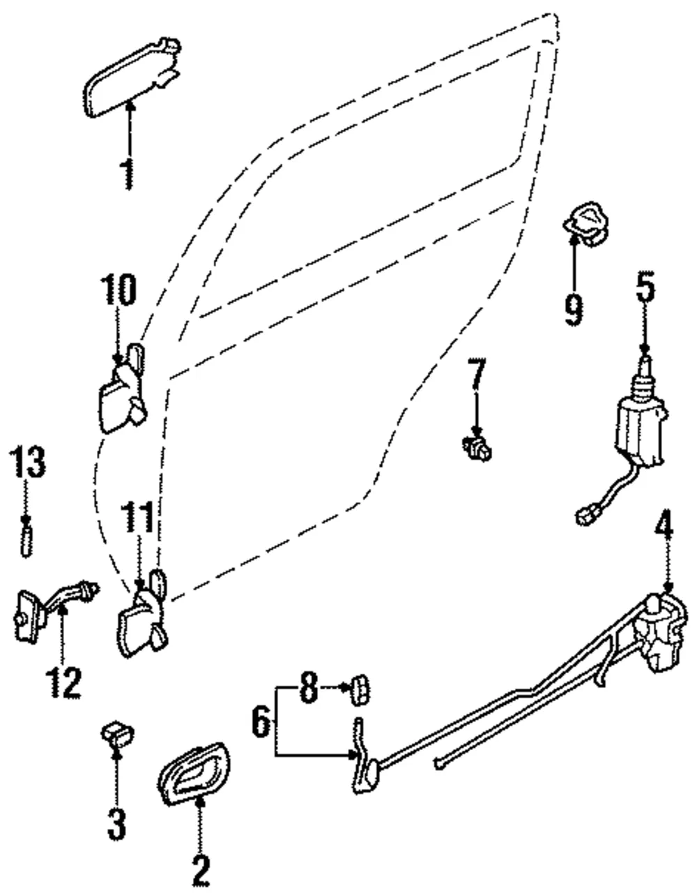 Handle, Outside - Passenger Side (RH) - Kia (0K024-72410)