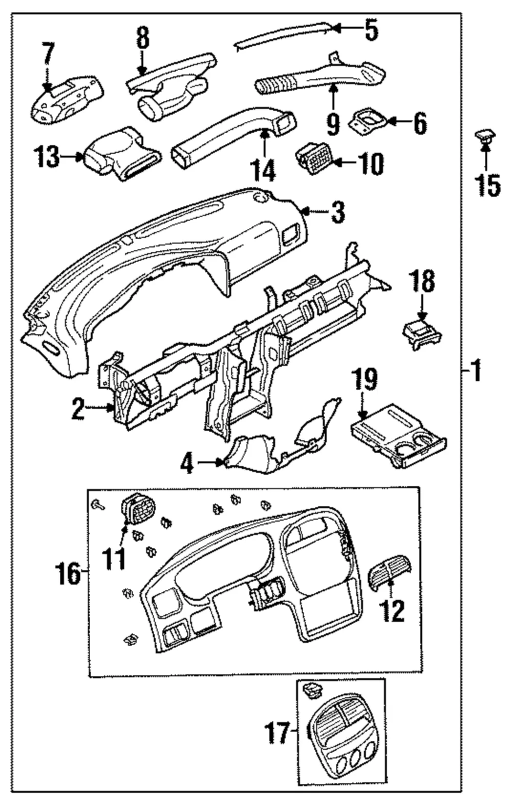 Meter Hood - Kia (0K07A-55420C)