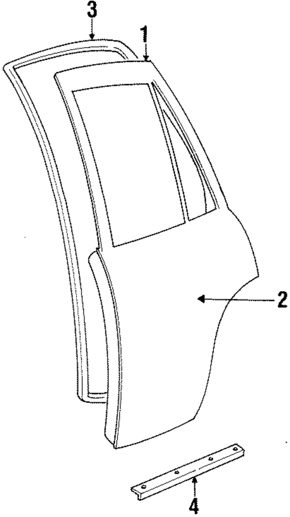 Door Shell - Passenger Side (RH) - Kia (0K07A-72020A)