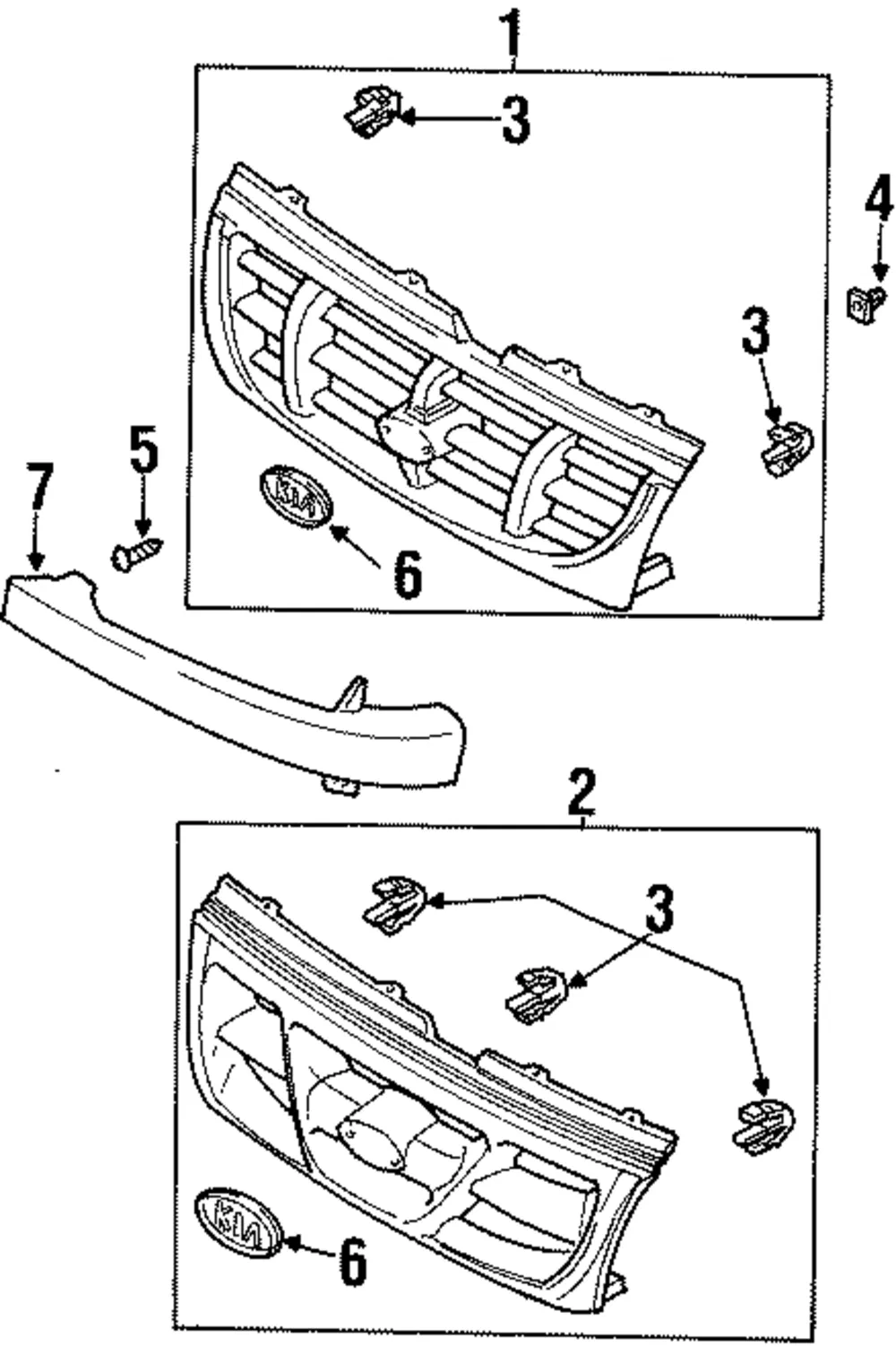 Grille Assembly - Kia (0K08B-50710)