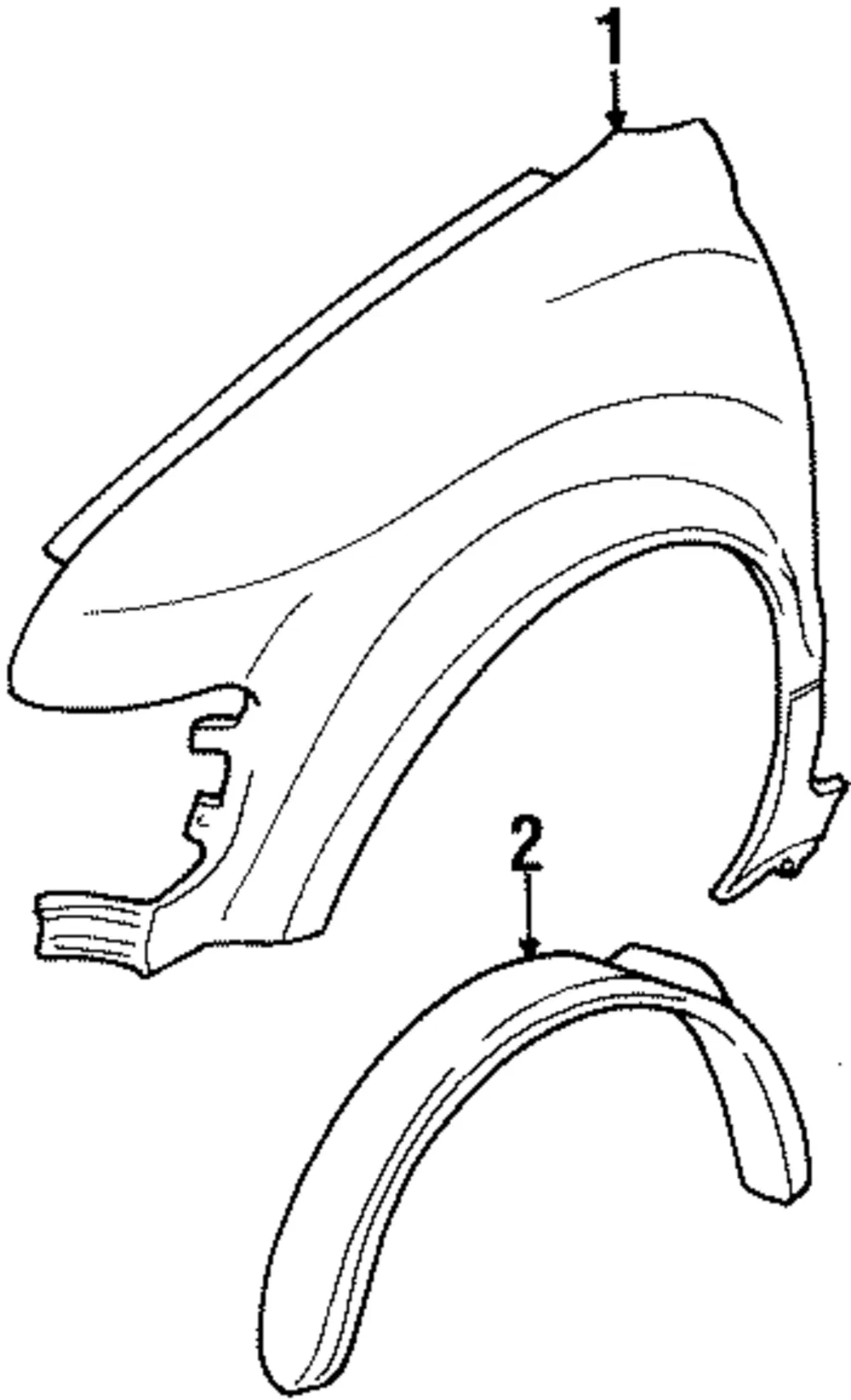 Fender - Passenger Side (RH) - Kia (0K08B-52211A)