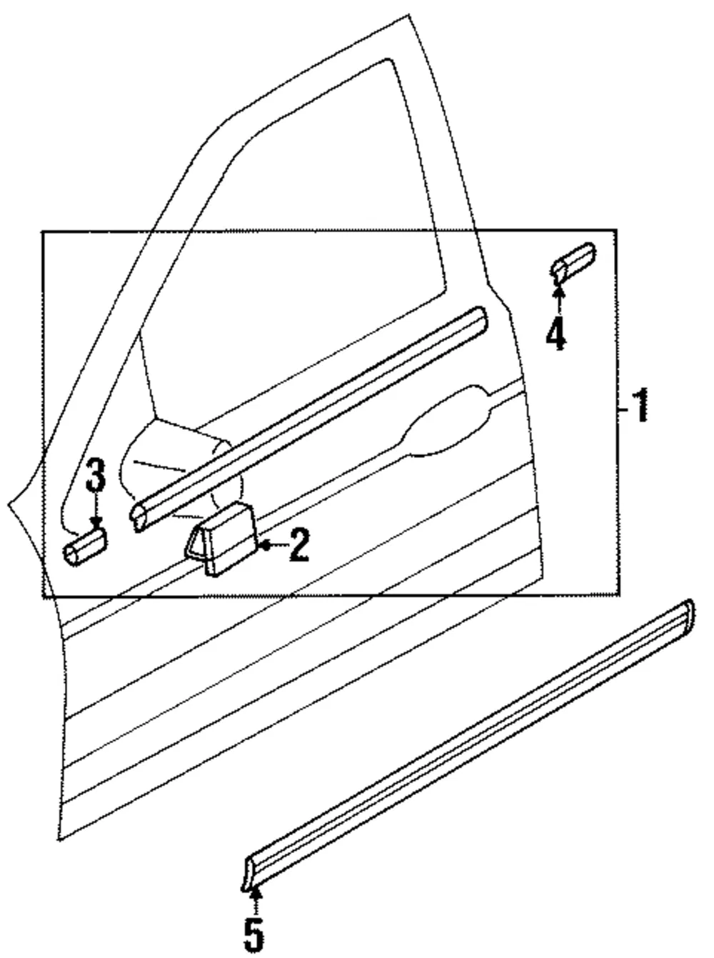 Belt Molding End Cap - Kia (0K201-50665)