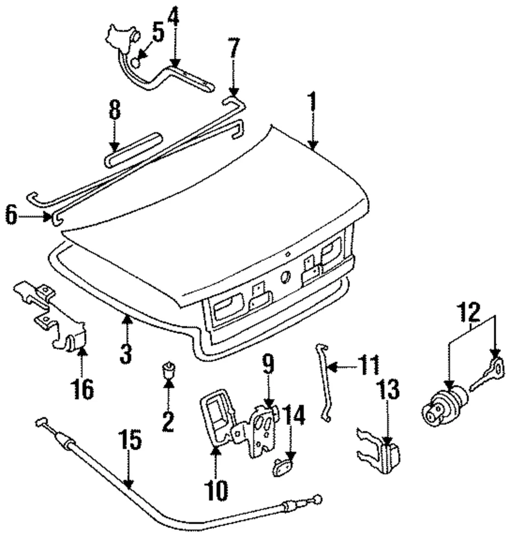 Hinge - Driver's Side (LH) - Kia (0K201-52720A)