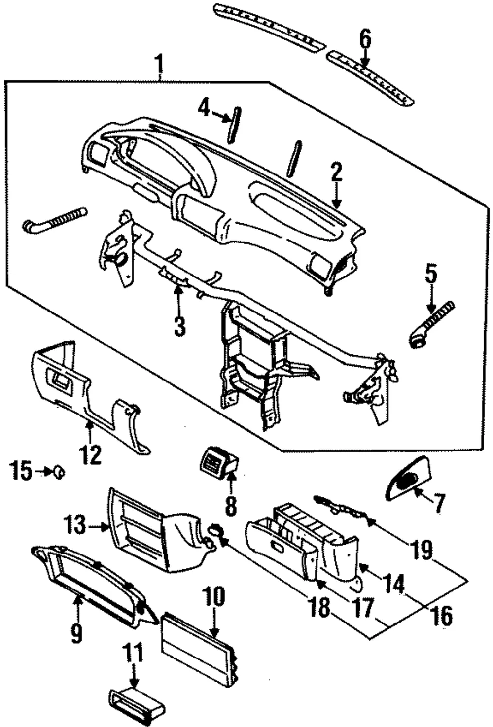 Meter Hood - Kia (0K201-55420)