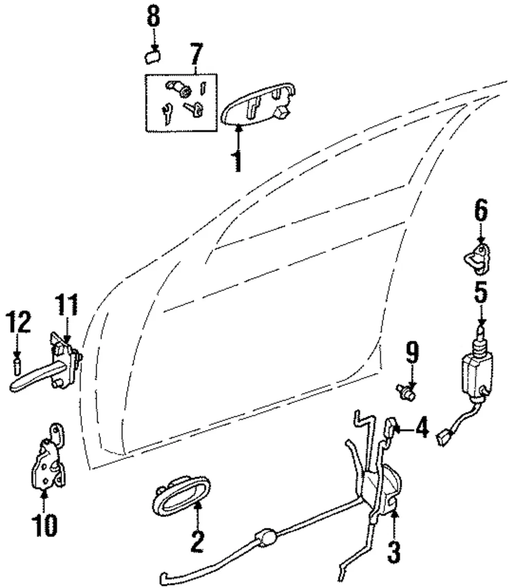 Hinge - Passenger Side (RH) - Kia (0K201-58240A)