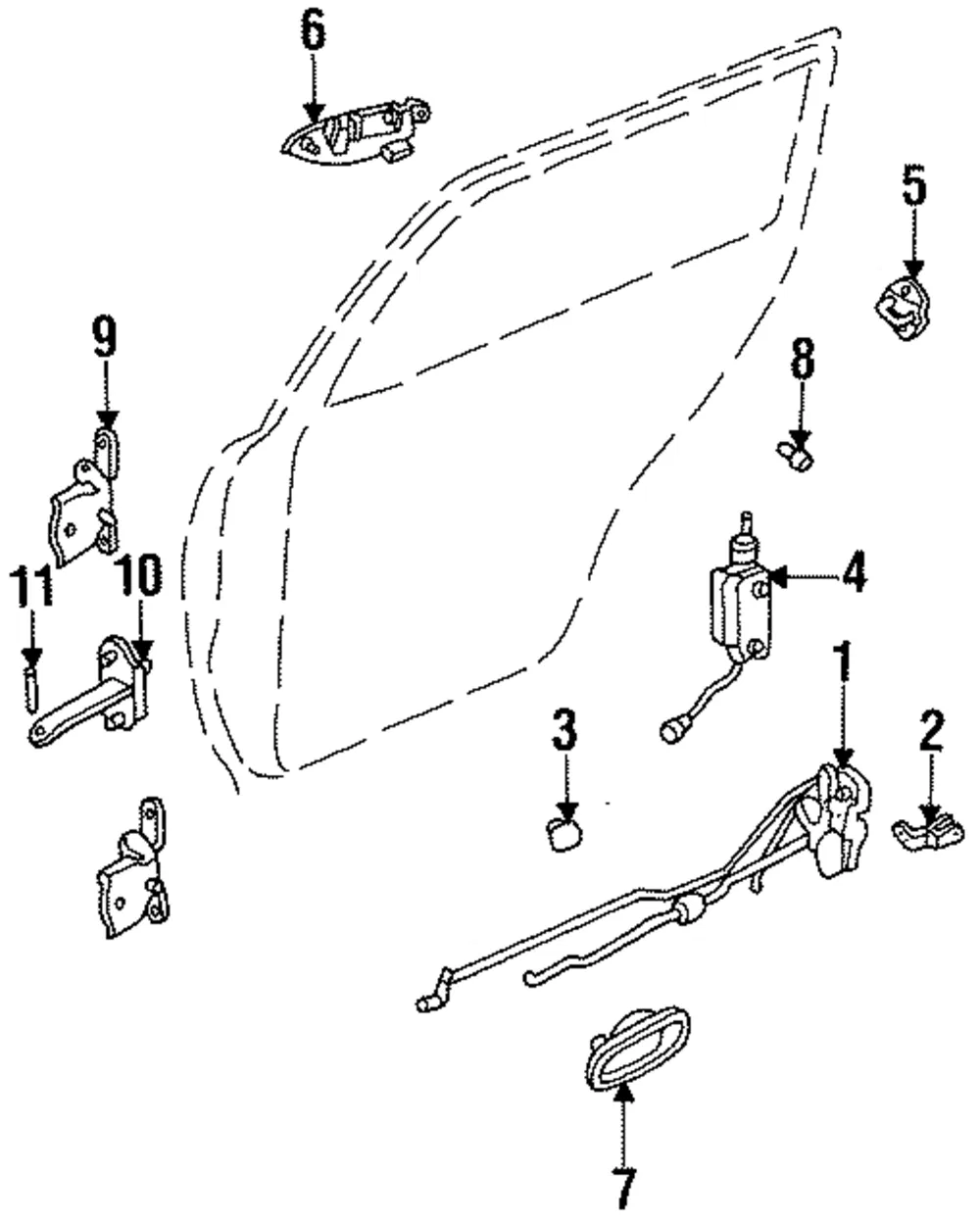 Handle, Inside - Driver's Side (LH) - Kia (0K201-59330A20)