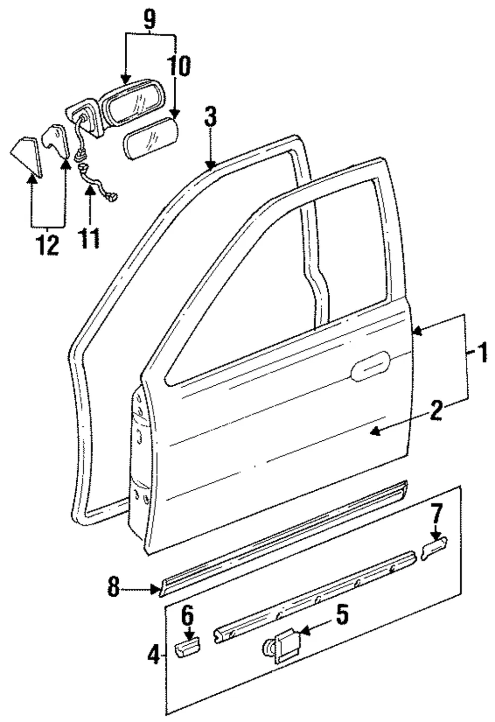 Inner Molding - Passenger Side (RH) - Kia (0K201-69115)