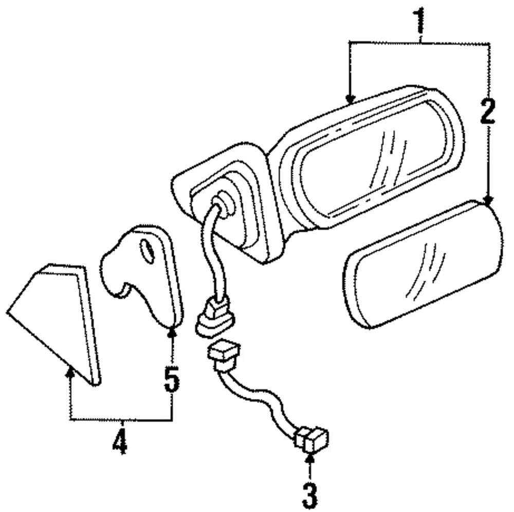 Mirror Glass - Passenger Side (RH) - Kia (0K201-69123)
