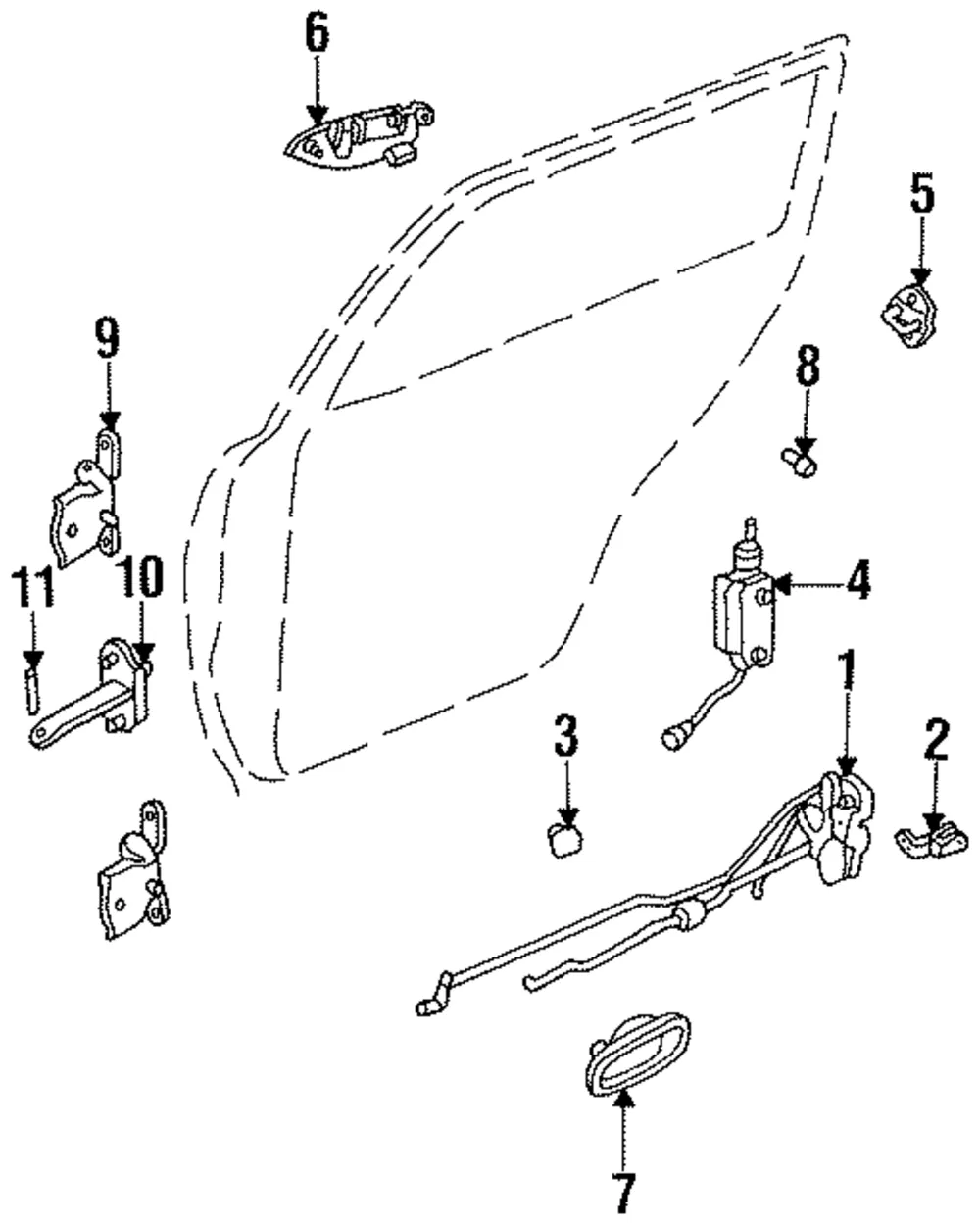 Hinge - Passenger Side (RH) - Kia (0K201-72240)