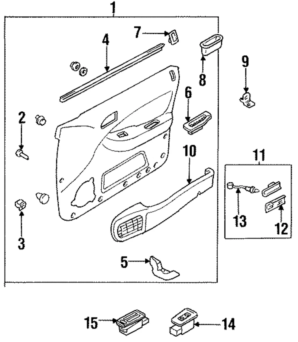 Door Trim Panel - Driver's Side (LH) - Kia (0K202-68450B20)