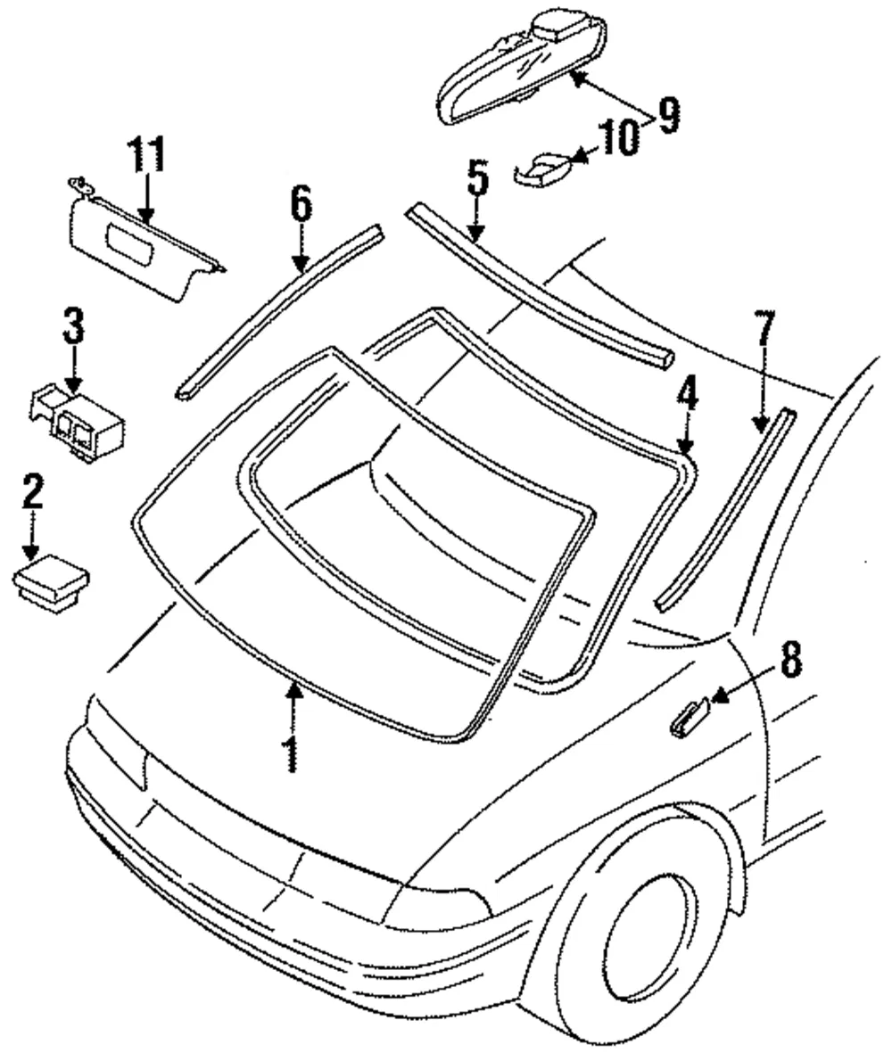 Reveal Molding - Driver's Side (LH) - Kia (0K203-50603E)