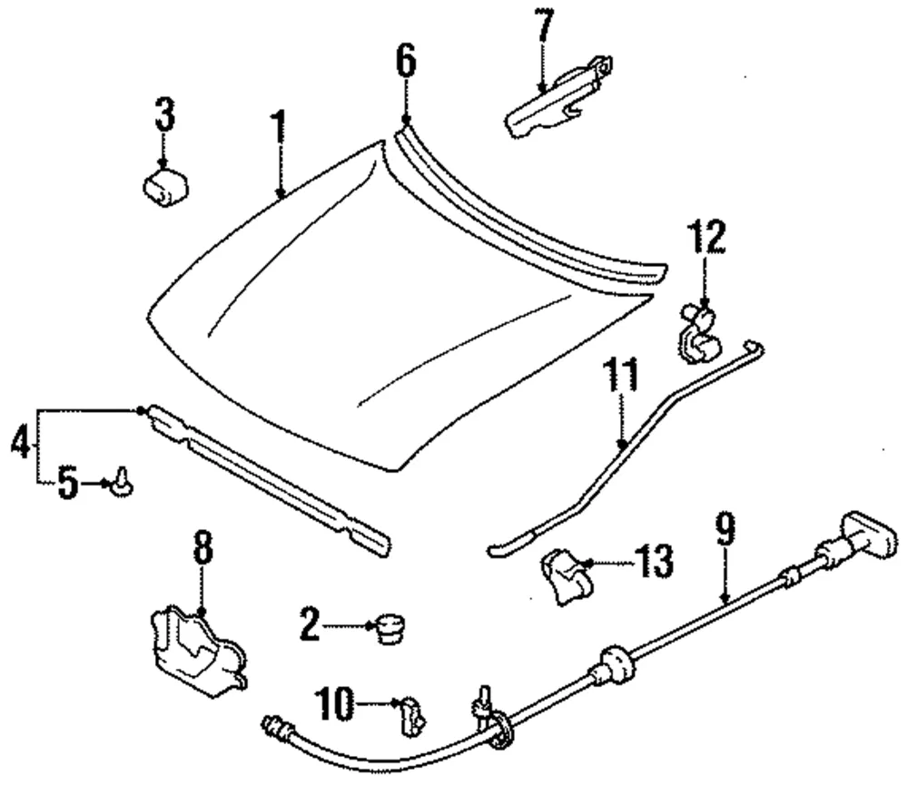 Hood - Kia (0K20A-52310)