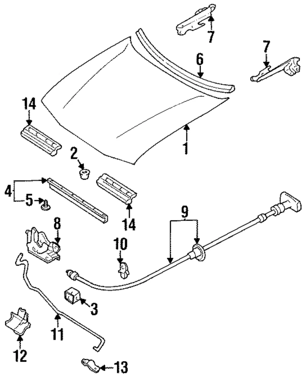 Hinge - Driver's Side (LH) - Kia (0K20A-52420E)