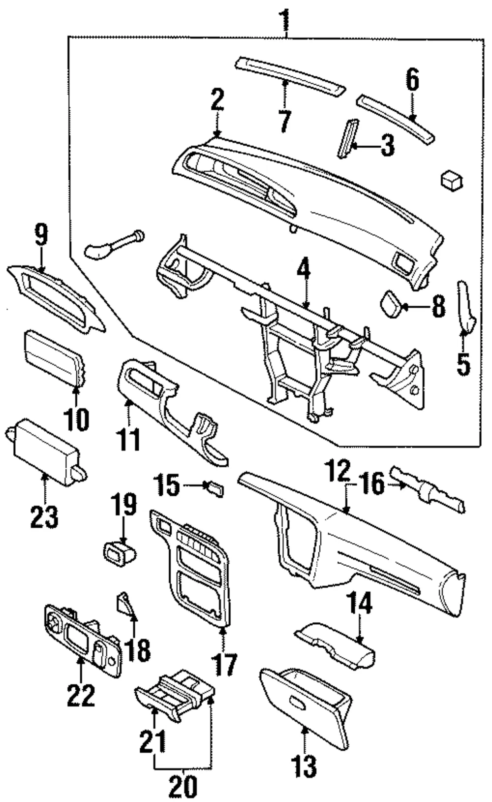 Meter Hood - Kia (0K240-55420A)