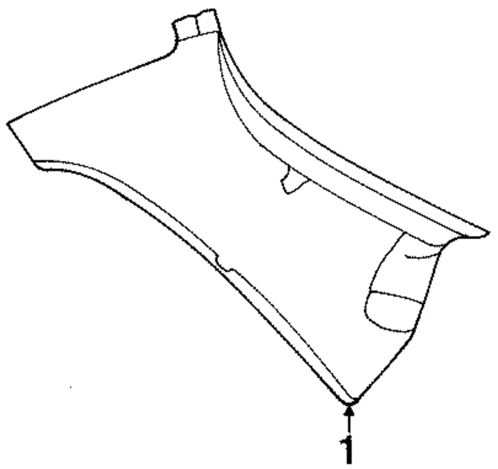 Upper Quarter Trim - Passenger Side (RH) - Kia (0K240-6827006)