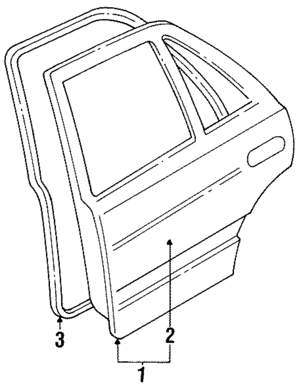 Door Shell - Driver's Side (LH) - Kia (0K24A-73020)