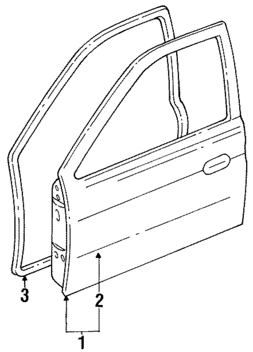 Door Shell - Driver's Side (LH) - Kia (0K24C-59020)