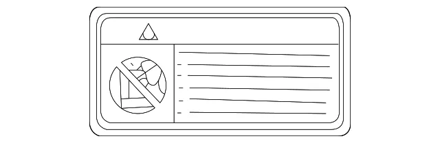 Air Bag Label - Kia (0K294-57K93)