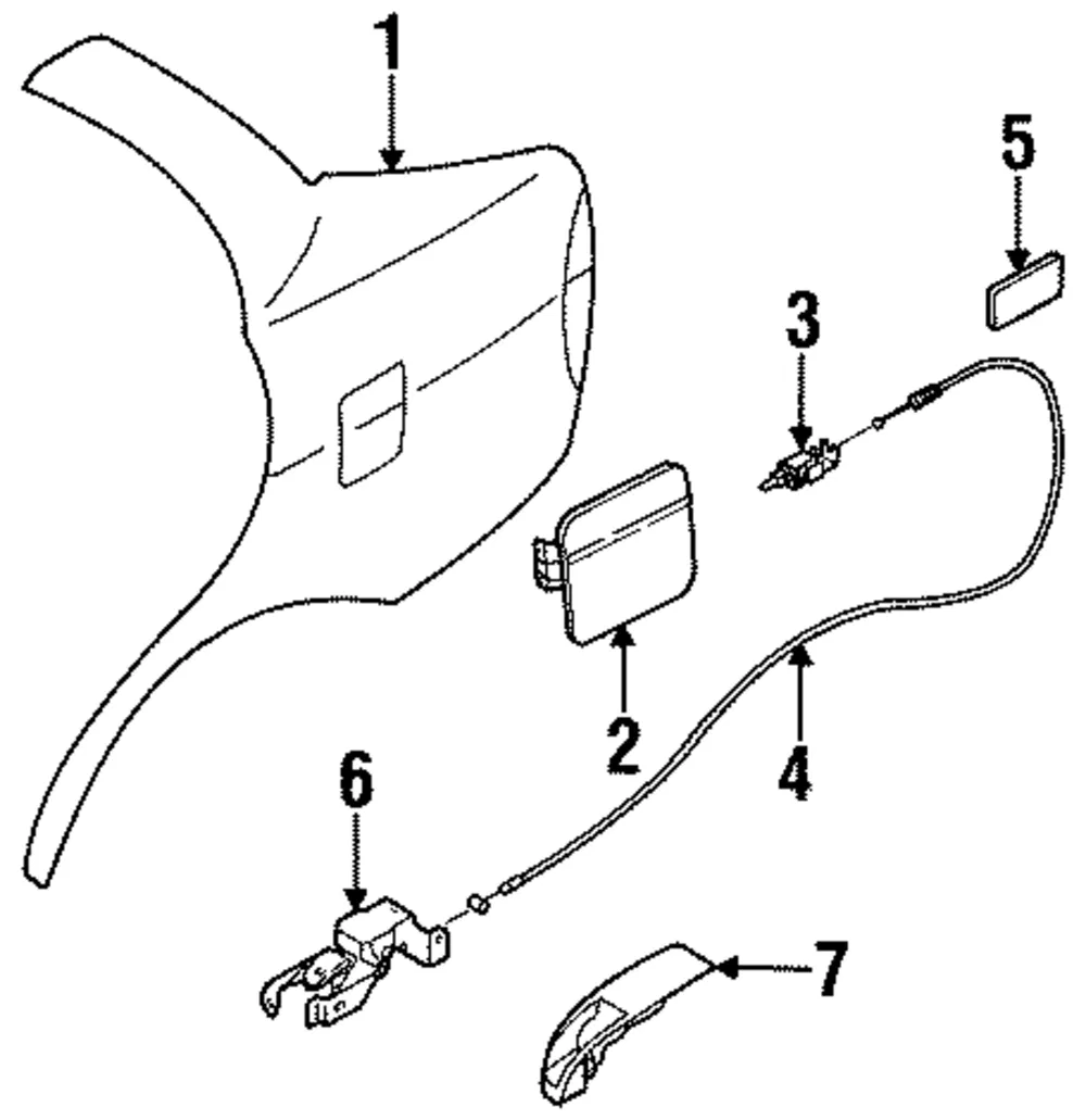 Fuel Door - Kia (0K2A1-42410C)