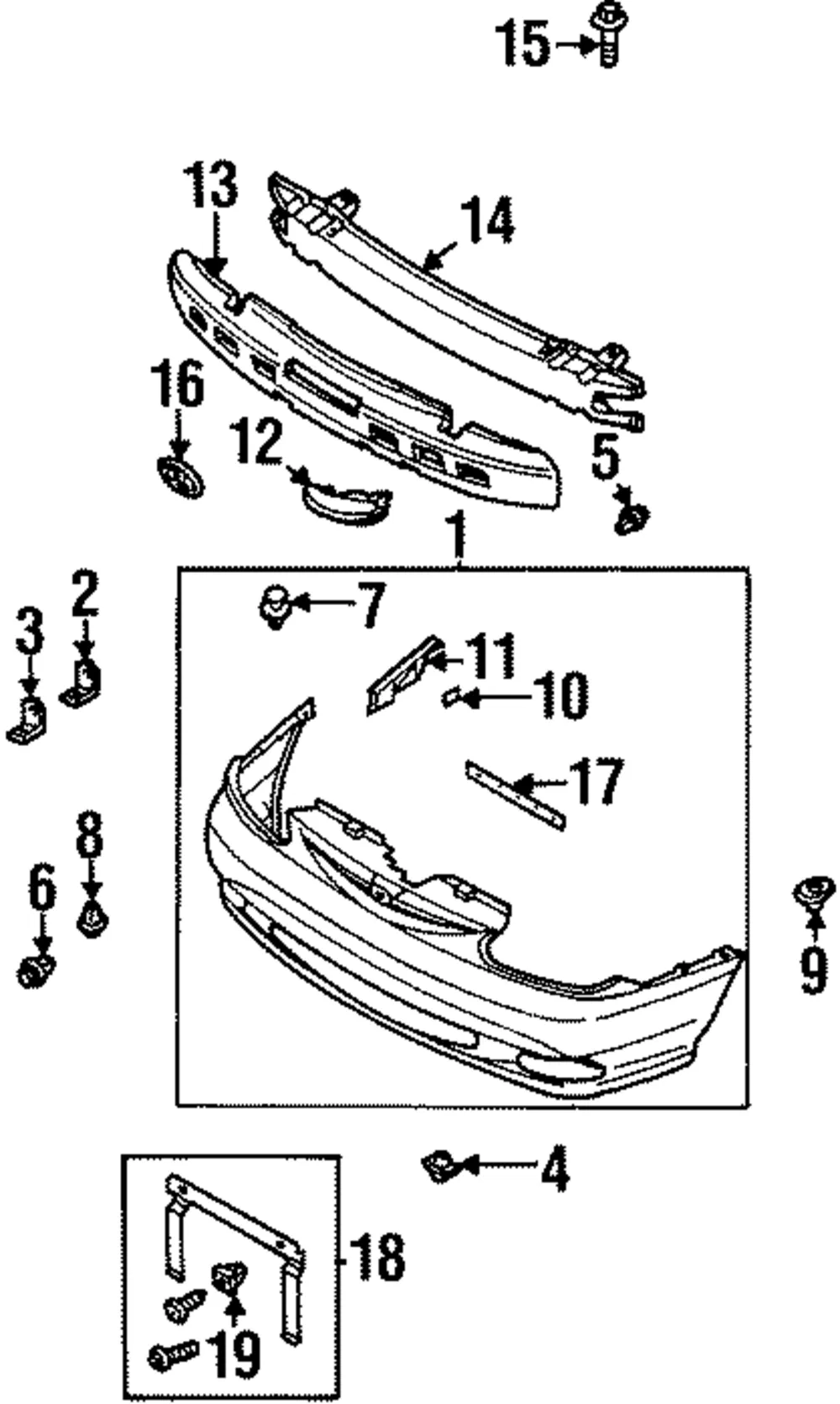 Bumper Cover Plate - Driver's Side (LH) - Kia (0K2A1-5005X)