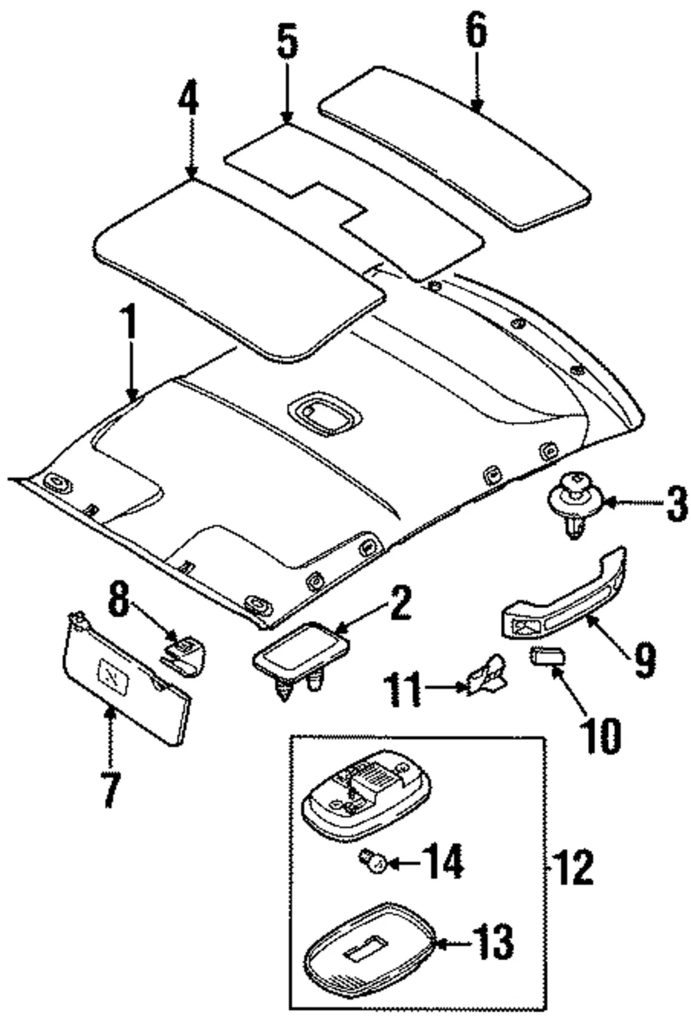Headliner - Kia (0K2A1-68030G05)