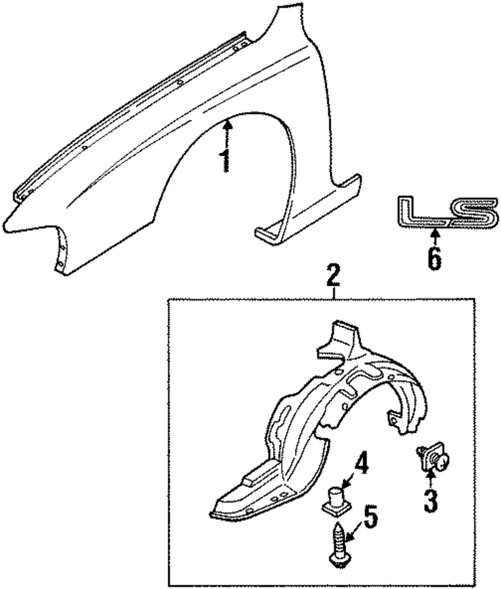 Fender - Passenger Side (RH) - Kia (0K2AA-52111)