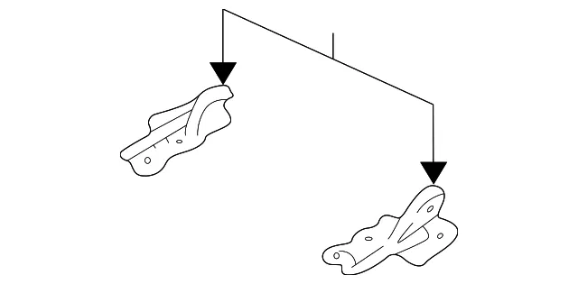 Hinge - Driver's Side (LH) - Kia (0K2AA-52420B)