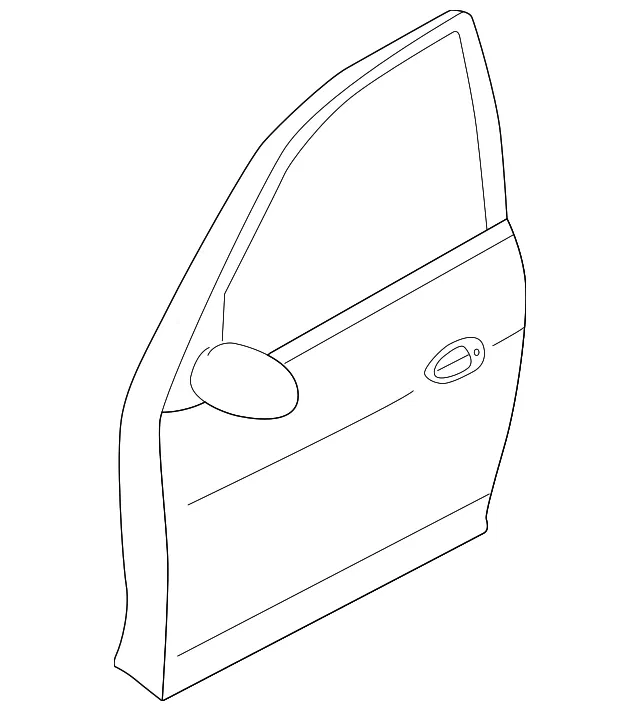 Door Shell - Driver's Side (LH) - Kia (0K2AA-59020E)