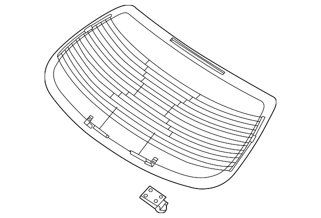 Back Glass - Kia (0K2AT-63930)