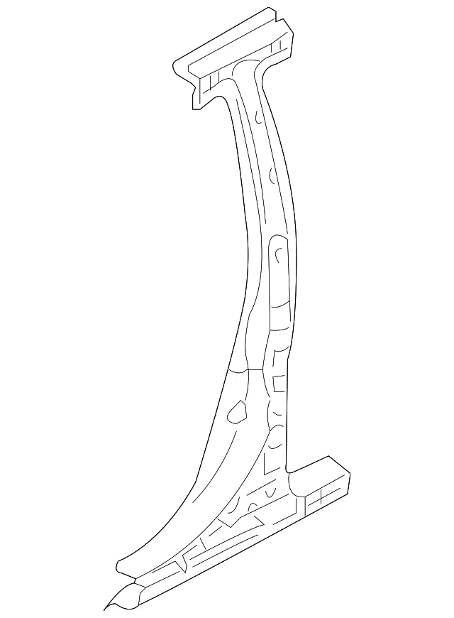 Pillar Reinforced - Passenger Side (RH) - Kia (0K2BA-70420C)