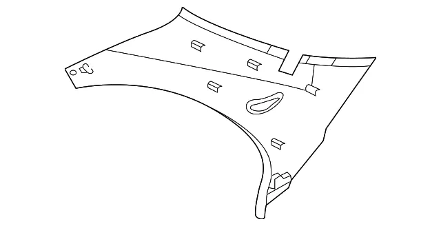 Upper Quarter Trim - Driver's Side (LH) - Kia (0K2DJ-68290C05)