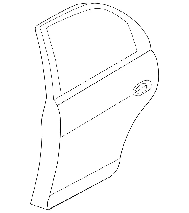 Door Shell - Driver's Side (LH) - Kia (0K2NA-73020)