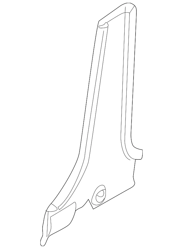 Lower Center Pillar Trim - Passenger Side (RH) - Kia (0K30B-6823008)